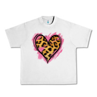 Lunar Rock Leopard Pink Glitter Heart Urban Heavy Tee - Jasminsmagicworld