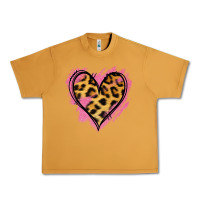 Peanut Butter Leopard Pink Glitter Heart Urban Heavy Tee - Jasminsmagicworld