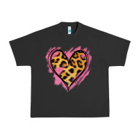 Pigment Black Leopard Pink Glitter Heart Urban Heavy Tee - Jasminsmagicworld