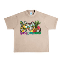 French Oak Peace Love Summer Urban Heavy Tee - CowhideDigitalArt