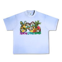 Grape Ice Peace Love Summer Urban Heavy Tee - CowhideDigitalArt