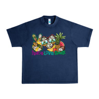 Navy Peace Love Summer Urban Heavy Tee - CowhideDigitalArt
