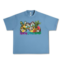 Pebble Blue Peace Love Summer Urban Heavy Tee - CowhideDigitalArt