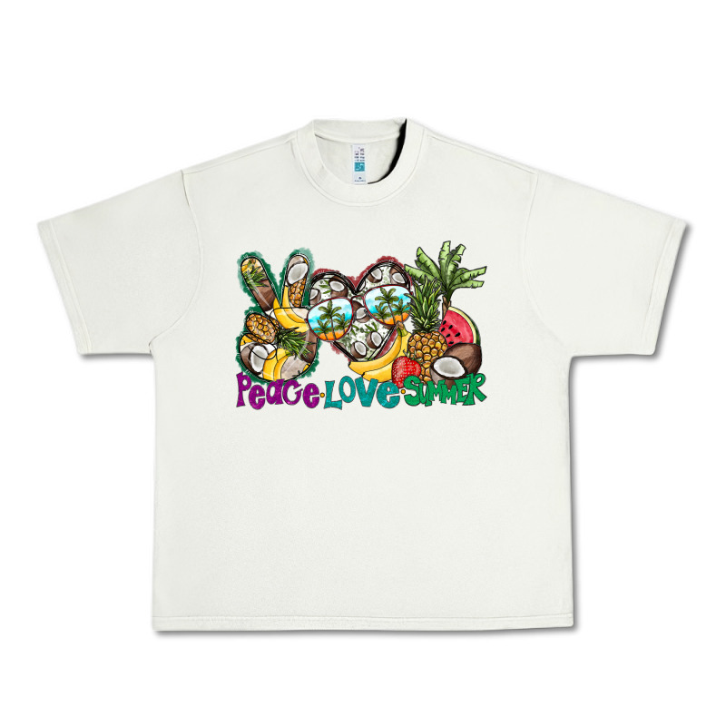Peace Love Summer Urban Heavy Tee by CowhideDigitalArt | Teevron