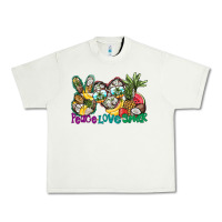 Pistachio Peace Love Summer Urban Heavy Tee - CowhideDigitalArt