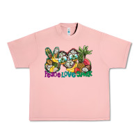 Salmon Peace Love Summer Urban Heavy Tee - CowhideDigitalArt
