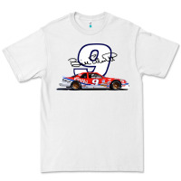 White Bill Elliott 1988 Winston Cup 9 Stock Car  Classic Premium Tee - DesignPulse