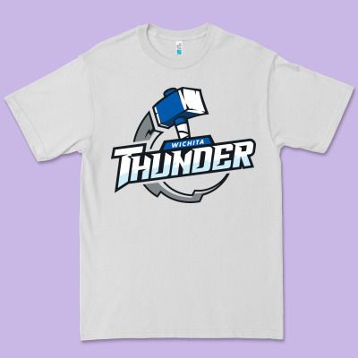 Wichita Thunder Premium Tee Designed By Designpulse
