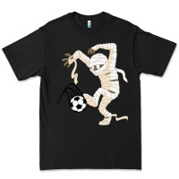Black funny halloween soccer ball Premium Tee - DesignPulse