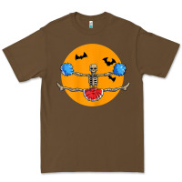 Cacao cheerleading skeleton halloween cheer skeleton cheerleader t shirt Premium Tee - DesignPulse