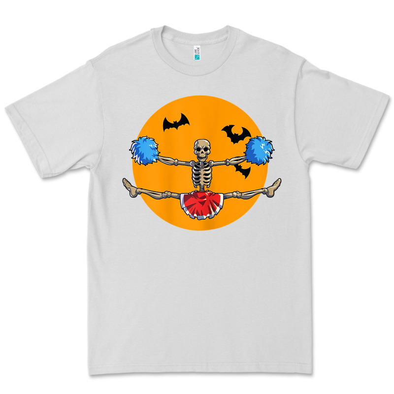Cheerleading Skeleton Halloween Cheer Skeleton Cheerleader T Shirt Premium Tee by DesignPulse | Teevron