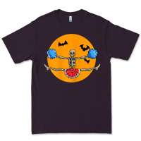 Plum cheerleading skeleton halloween cheer skeleton cheerleader t shirt Premium Tee - DesignPulse