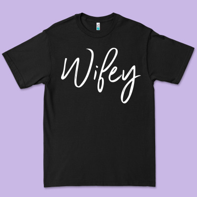 Wifey Sweat(b) Premium Tee Designed By Designpulse