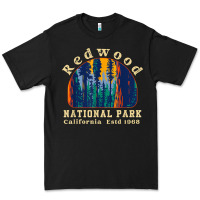 Black redwood national park california retro vintage cam Premium Tee - DesignPulse