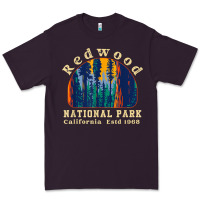 Plum redwood national park california retro vintage cam Premium Tee - DesignPulse