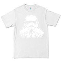 White dark side knuckle starwars stormtrooper 2 Premium Tee - DesignPulse