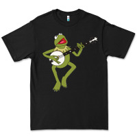 Black Kermit playing the banjo Classic Premium Tee - DesignPulse