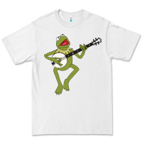White Kermit playing the banjo Classic Premium Tee - DesignPulse