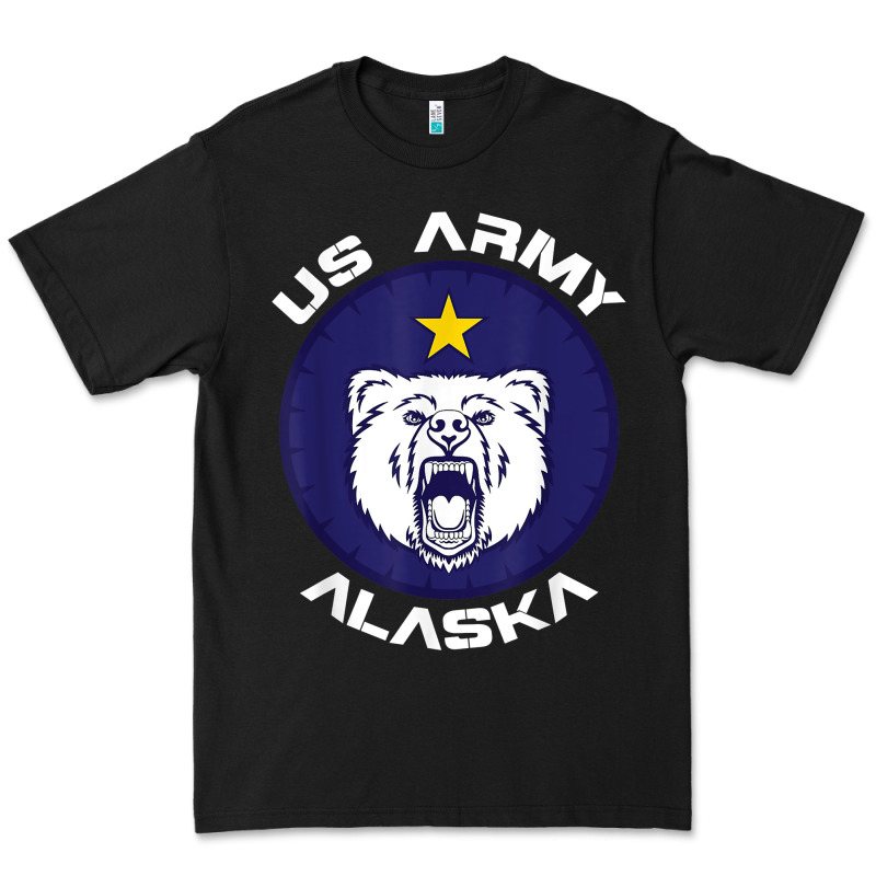 Us Army Alaska Polar Bear Patch T Shirt Premium Tee by DesignPulse | Teevron