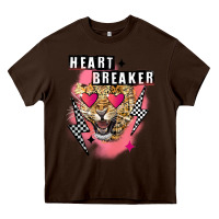 Chocolate Brown Heart breaker Valentine's Day Heavy Core Tee - FaDigitalArtStudio