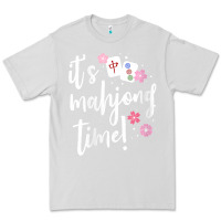 Dove Grey womens mahjong gift for her mahjong player v neck t shirt Premium Tee - DesignPulse