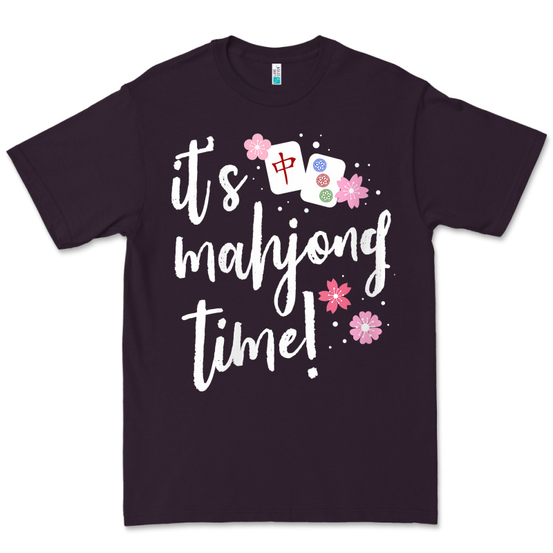 Womens Mahjong Gift For Her Mahjong Player V Neck T Shirt Premium Tee by DesignPulse | Teevron