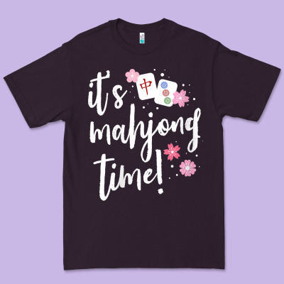 Womens Mahjong Gift For Her Mahjong Player V Neck T Shirt Premium Tee Designed By Designpulse