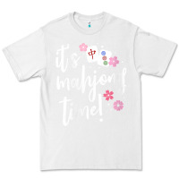 White womens mahjong gift for her mahjong player v neck t shirt Premium Tee - DesignPulse