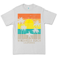 Dove Grey windansea beach california ca surfer surfing surf palm tree Premium Tee - DesignPulse