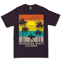 Plum windansea beach california ca surfer surfing surf palm tree Premium Tee - DesignPulse