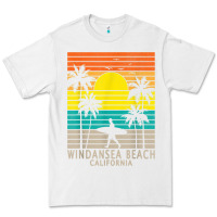 White windansea beach california ca surfer surfing surf palm tree Premium Tee - DesignPulse