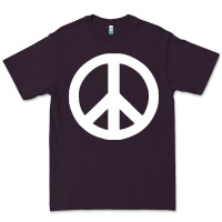 Plum Peace Sign Premium Tee - DesignPulse
