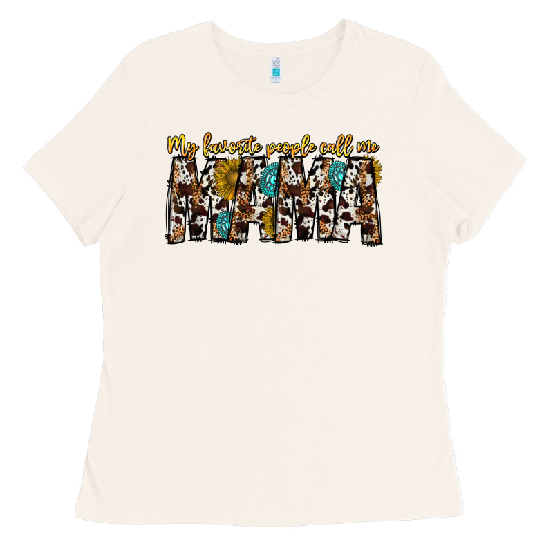 My Favorite Peoplle Call Me Mama Ladies Tee by CowhideDigitalArt | Teevron