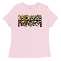 Bubblegum Pink my favorite peoplle call me mama Ladies Tee - CowhideDigitalArt