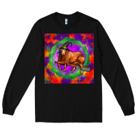 Black halloween red angus bull Long Sleeve Tee - LillyAllenDesigns