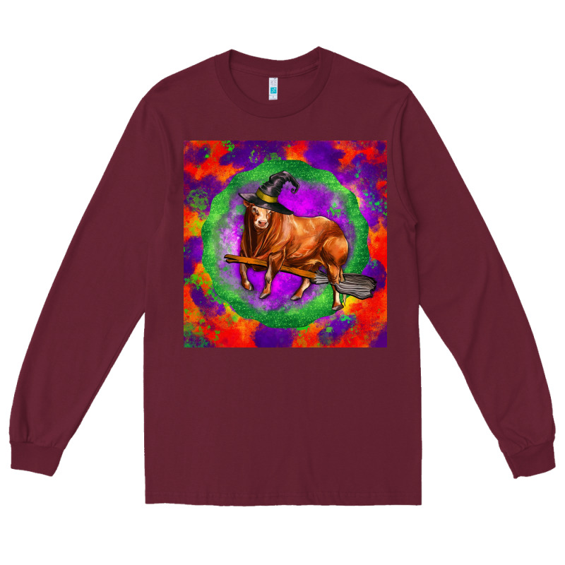 Halloween Red Angus Bull Long Sleeve Tee by LillyAllenDesigns | Teevron