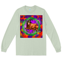 Matcha halloween red angus bull Long Sleeve Tee - LillyAllenDesigns