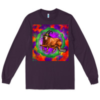 Plum halloween red angus bull Long Sleeve Tee - LillyAllenDesigns