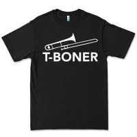 Black funny trombone funny t boner funny t boner tboner Premium Tee - DesignPulse
