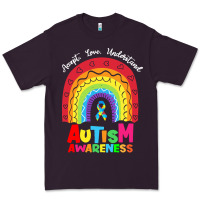 Plum autism awareness month t  shirt autism awareness rainbow accept unders Premium Tee - DesignPulse