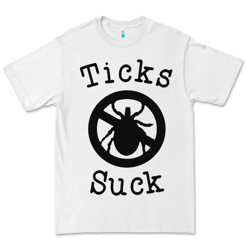 Ticks Suck Shirt Lyme Disease Gift Green Awareness Ribbon Premium Tee by DesignPulse | Teevron