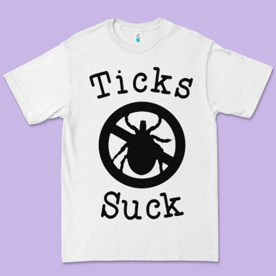 Ticks Suck Shirt Lyme Disease Gift Green Awareness Ribbon Premium Tee Designed By Designpulse