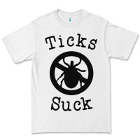 White ticks suck shirt lyme disease gift green awareness ribbon Premium Tee - DesignPulse