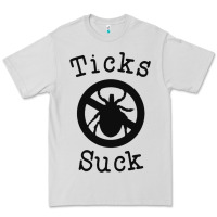 Dove Grey ticks suck shirt lyme disease gift green awareness ribbon Premium Tee - DesignPulse