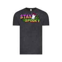 Vintage Black Stay Spooky Vintage Tee - CowhideDigitalArt