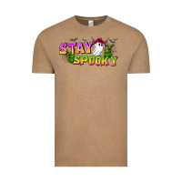 Vintage Coffee Stay Spooky Vintage Tee - CowhideDigitalArt