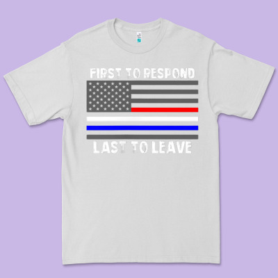 Police Fire Ems First Responder American Flag Firefighter T Shirt Premium Tee Designed By Designpulse