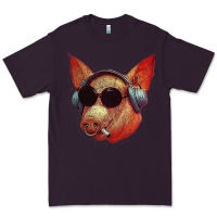 Plum Blodwyn pig Premium Tee - DesignPulse