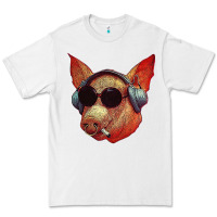 White Blodwyn pig Premium Tee - DesignPulse