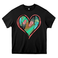 Black Feather Heart Heavy Core Tee - Jasminsmagicworld